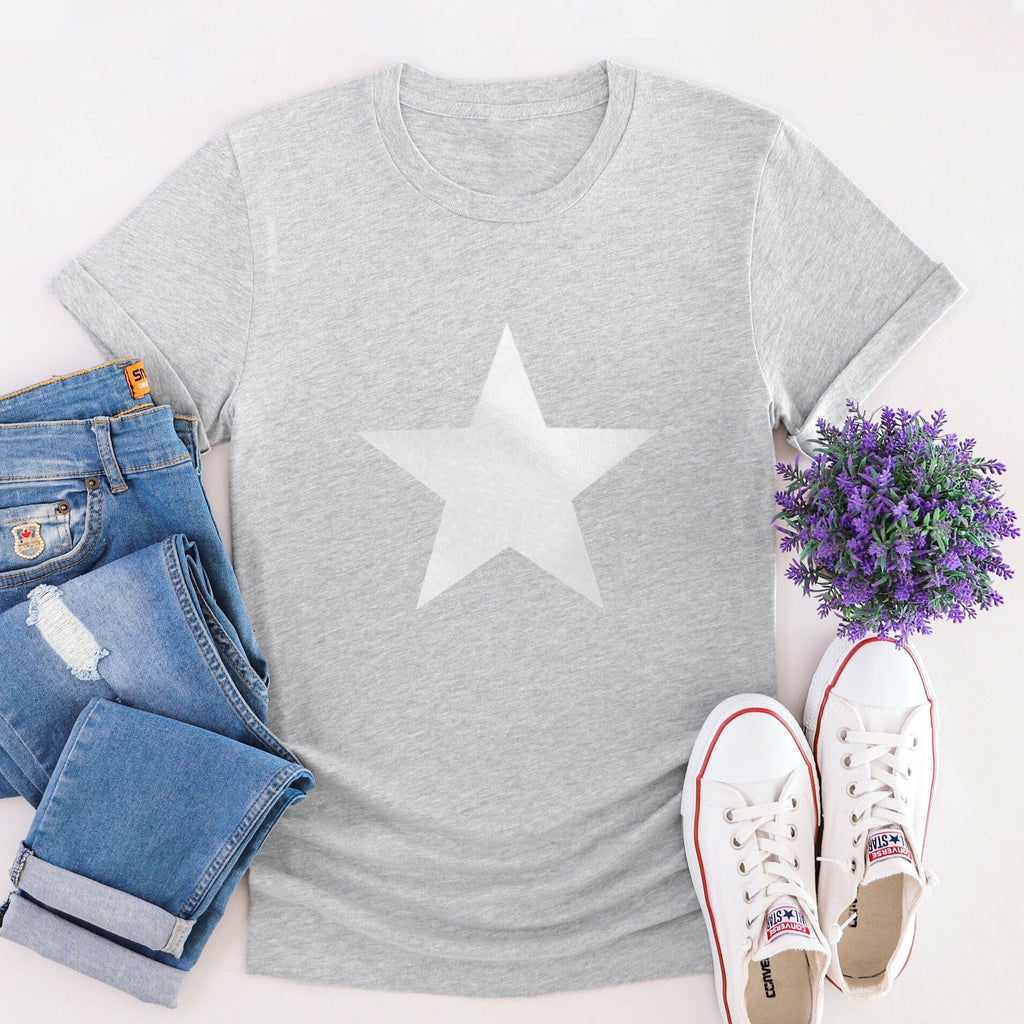 Silver Star Ladies Grey T-Shirt - Express Delivery Available At Betty Bramble