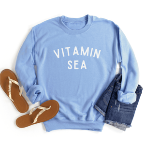 Vitamin Sea Ladies Cornflower Blue Sweatshirt - Express Delivery Available At Betty Bramble