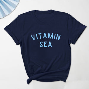 Vitamin Sea T-Shirt in Navy - Express Delivery Available At Betty Bramble
