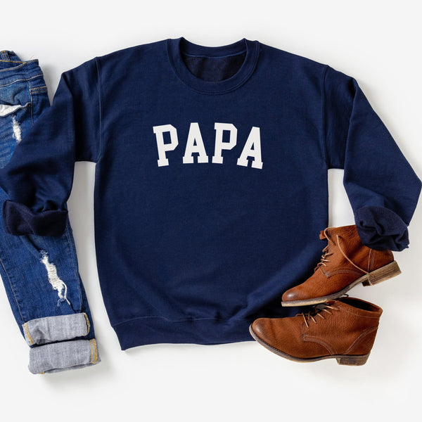 Papa Men's Sweatshirt in Navy or Grey