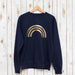 Ladies Leopard Print Rainbow Sweatshirt,Ladies Sweatshirt - Betty Bramble