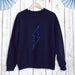 Navy Glitter Lightning Bolt Outline Sweatshirt