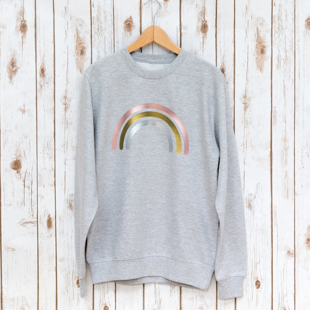 Ladies Metallic Rainbow Sweatshirt,Ladies Sweatshirt - Betty Bramble