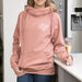 Rose Gold Leopard Heart Pink Cowl Neck Hoodie