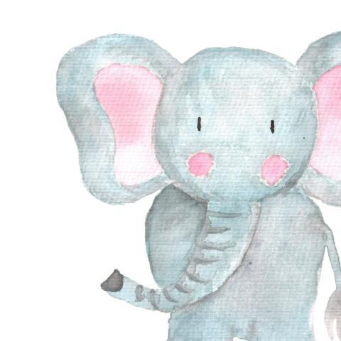 Personalised Elephant New Baby Nursery Print,Art Print - Betty Bramble