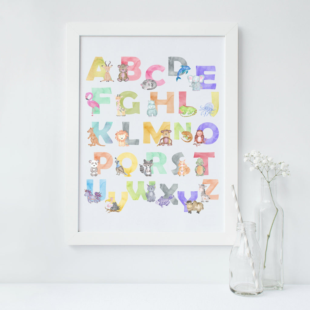 Alphabet Animal Nursery Print,Art Print - Betty Bramble