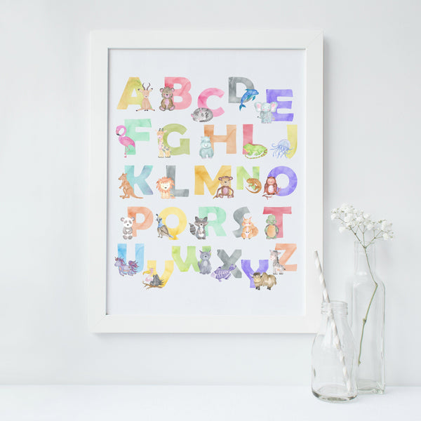 Alphabet Animal Nursery Print,Art Print - Betty Bramble