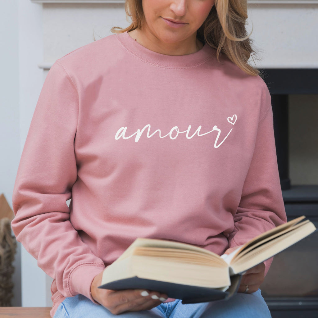 Amour Dusky Pink Sweatshirt