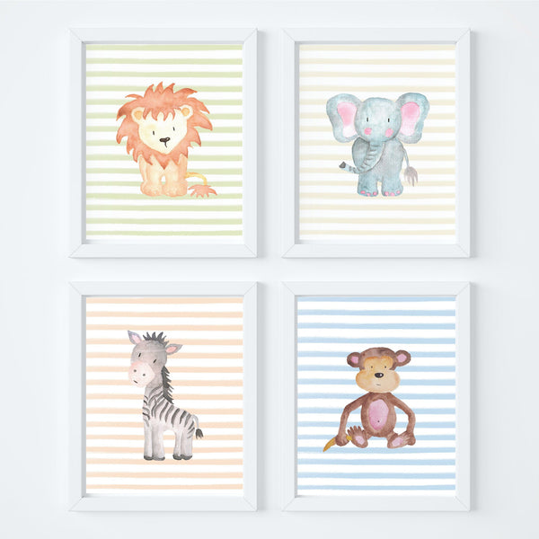 Animal Safari Nursery Art Print Set,Art Print - Betty Bramble