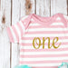 First Birthday Stripey Pink Tutu Outfit, - Betty Bramble