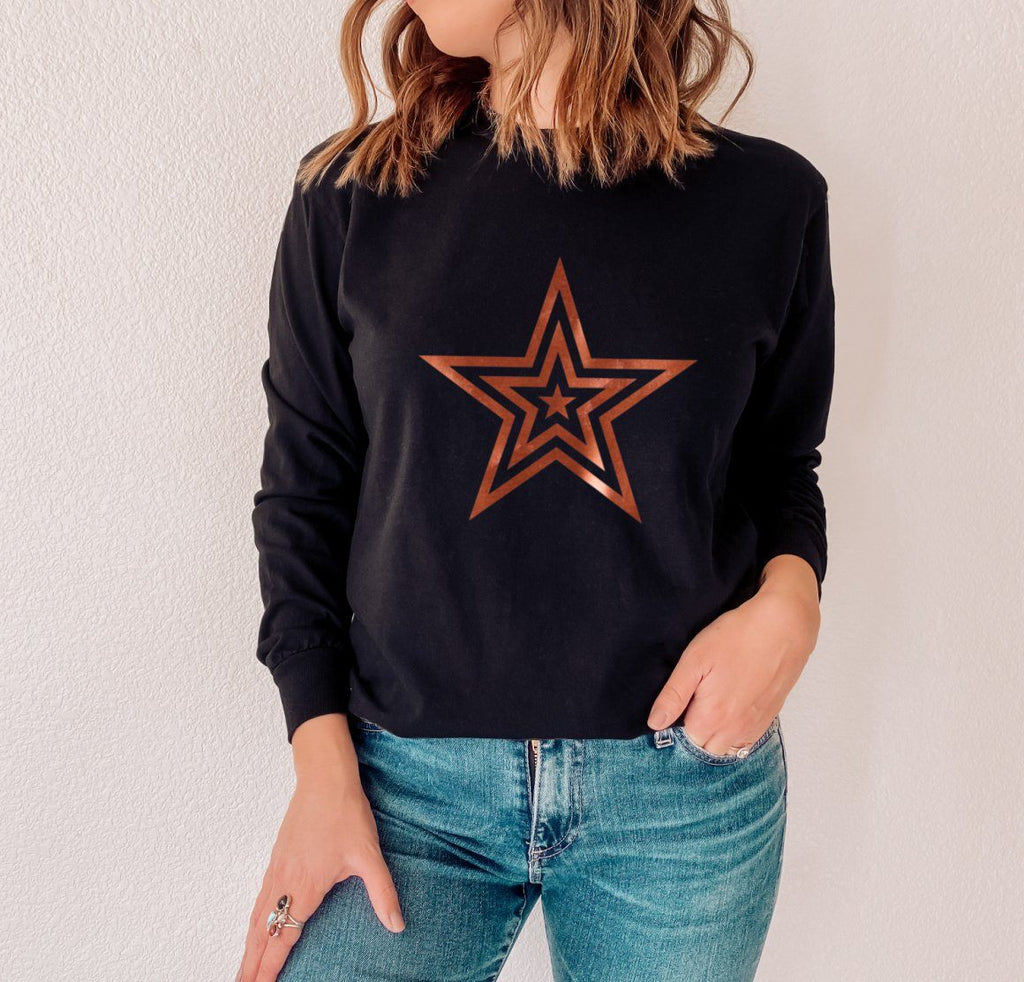 Copper Ladies Star Sweatshirt