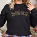 Gold Glitter Disco Sweatshirt in Black