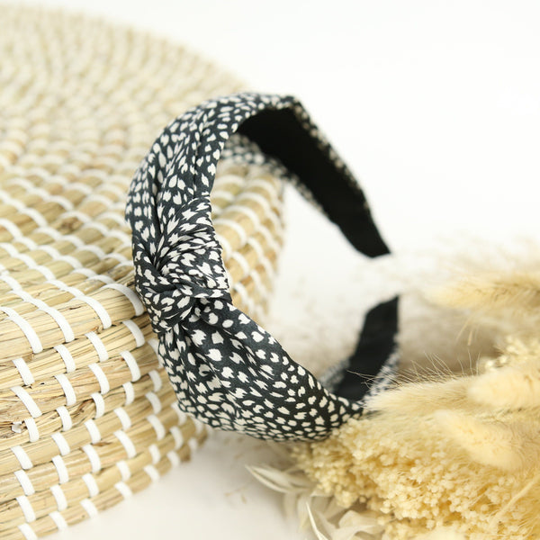 Ladies Black Mini Dots Headband