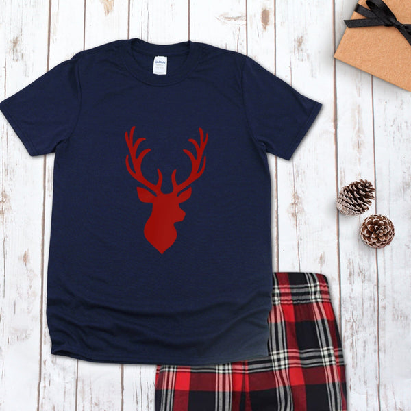 Men's Reindeer Stag Head Christmas Pyjamas