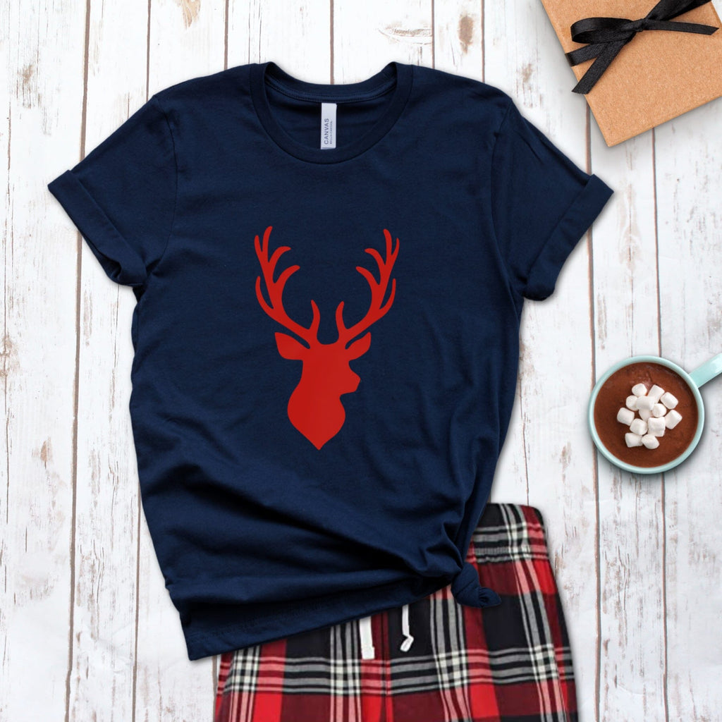 Ladies Reindeer Stag Head Christmas Pyjamas - Express Delivery Available At Betty Bramble