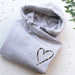 Leopard Heart Cowl Neck Hoodie Sweatshirt