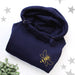 Navy Bumble Bee Cowl Neck Sweatshirt