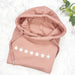 Dusky Pink Silver Stars Luxe Cowl Neck Hoodie