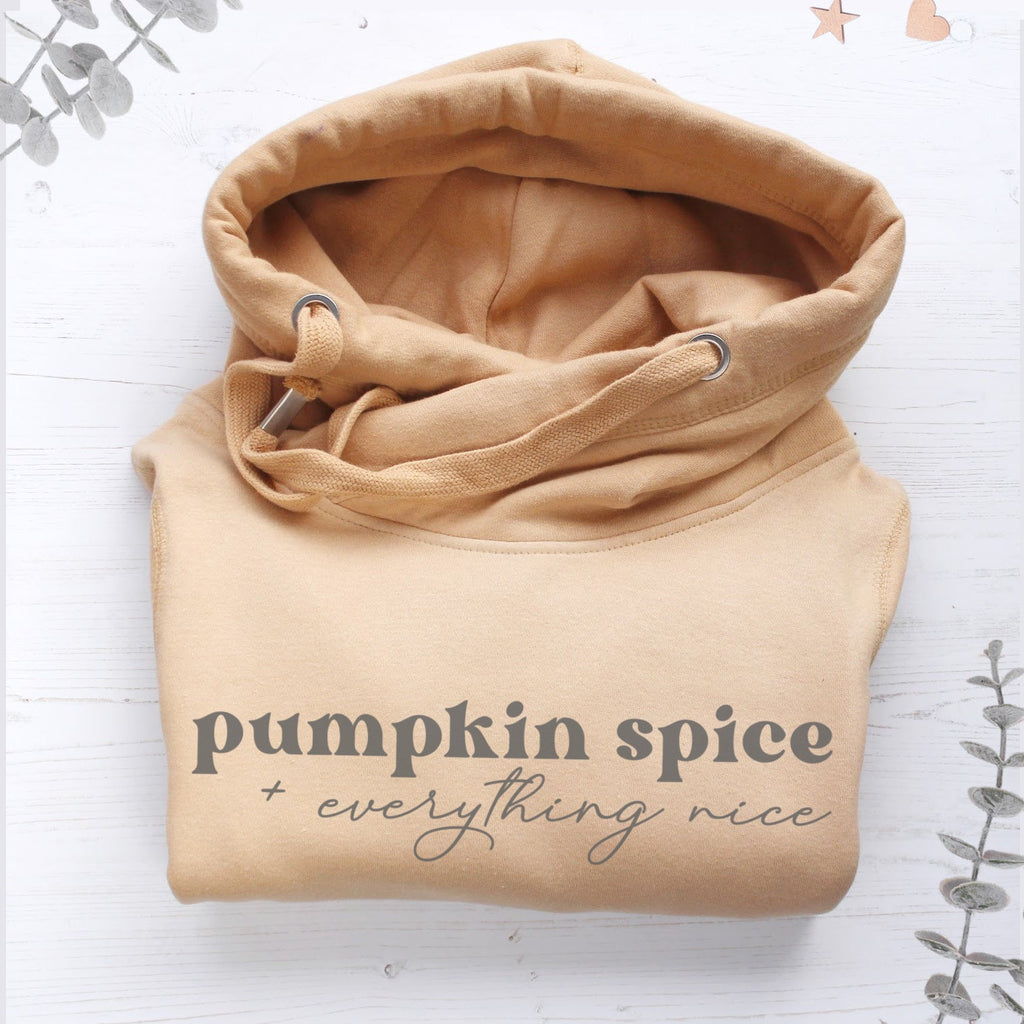 Pumpkin Spice Cowl Neck Hoodie