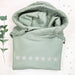 Sage Green Silver Stars Luxe Cowl Neck Hoodie