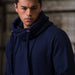 Cowl Neck Hoodie For Men Sweatshirt in Navy