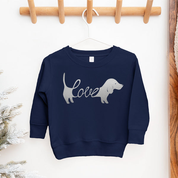 Silver Sausage Dog Dachshund Love Children's Sweatshirt
