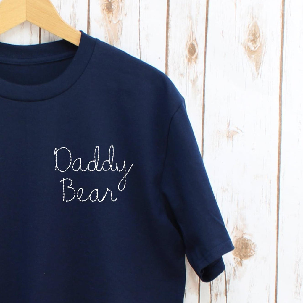 Daddy Bear Embroidered Men's T Shirt, - Betty Bramble