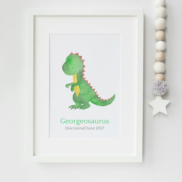 Personalised Dinosaur Nursery Art Print,Art Print - Betty Bramble