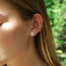 Bumble Bee Satin Silver Earrings