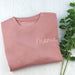 Embroidered Mama Sweatshirt in Dusky Pink