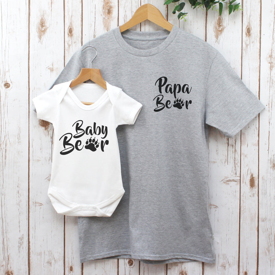 Matching Shirts Couple And Baby T Shirt Daddy Bear And Baby Bear