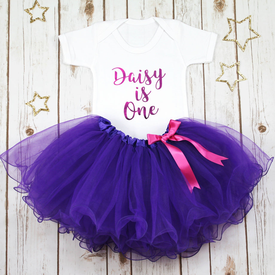 Personalised First Birthday Tutu Outfit First Birthday Party Outfit Betty Bramble