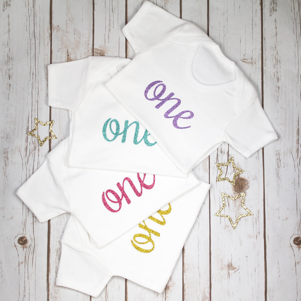 First Birthday Babygrow with Geometric Headband - Betty Bramble