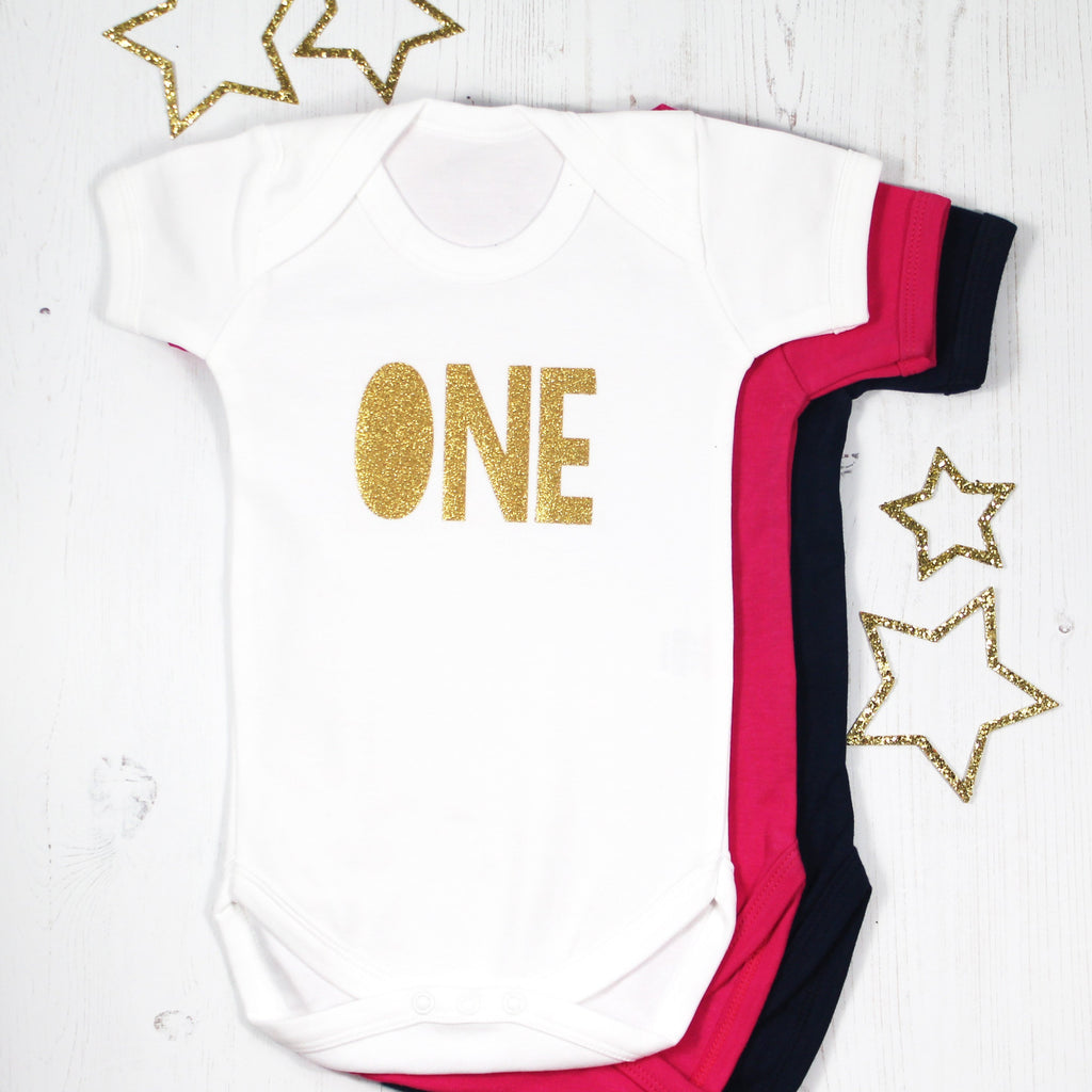 First Birthday Gold Bodysuit - Betty Bramble