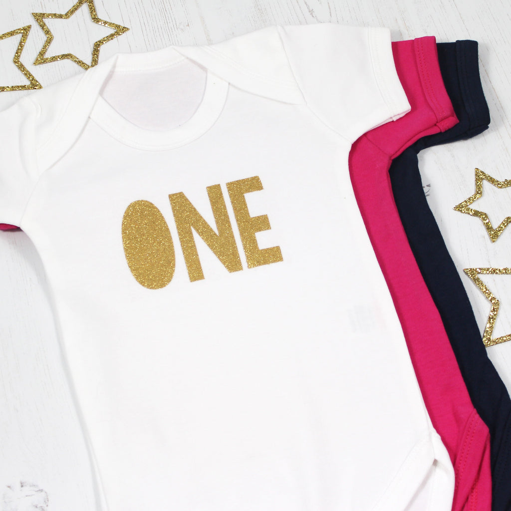 First Birthday Gold Bodysuit - Betty Bramble