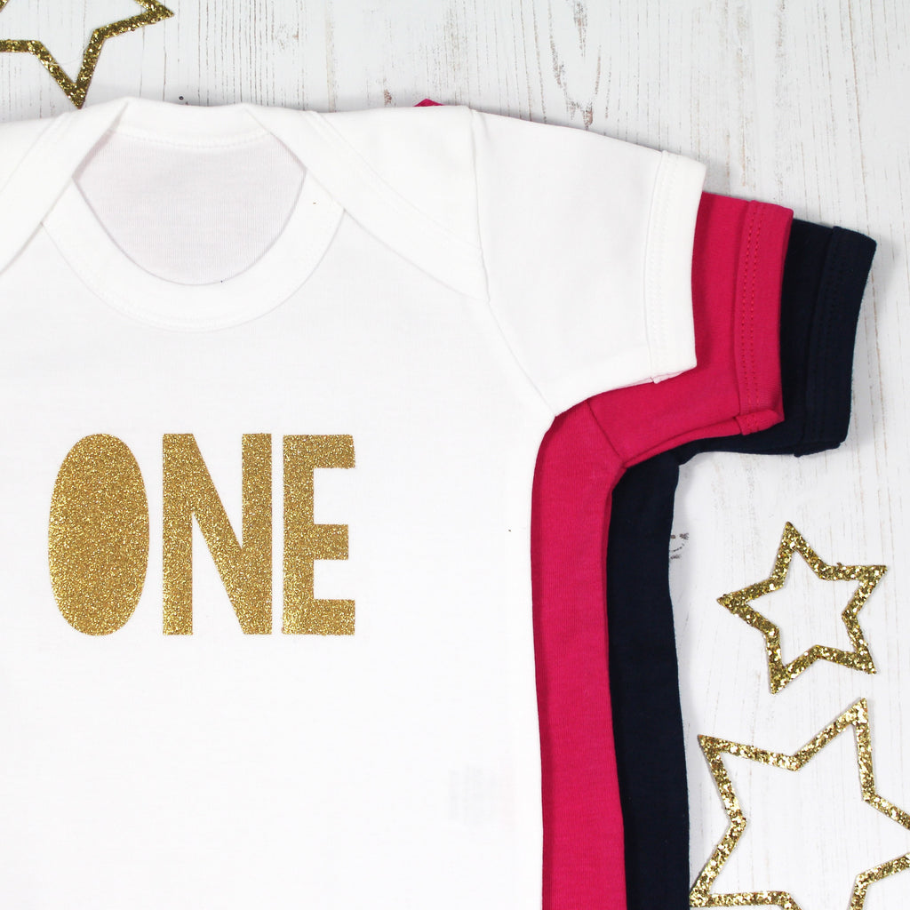 First Birthday Gold Bodysuit - Betty Bramble