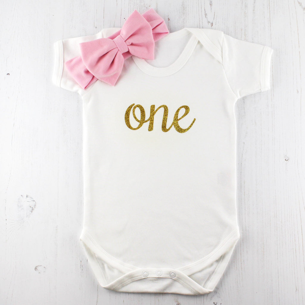 First Birthday Sparkle Babygrow - Betty Bramble