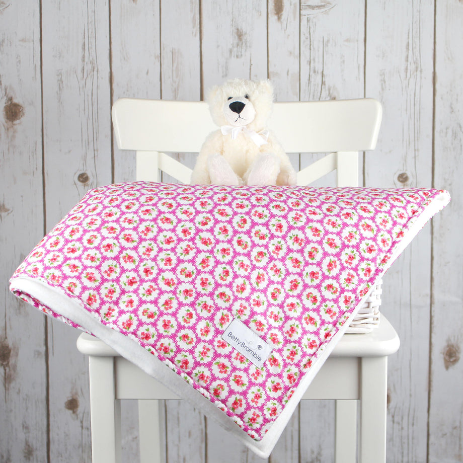 Baby Blankets Floral Pink Baby Blanket Betty Bramble