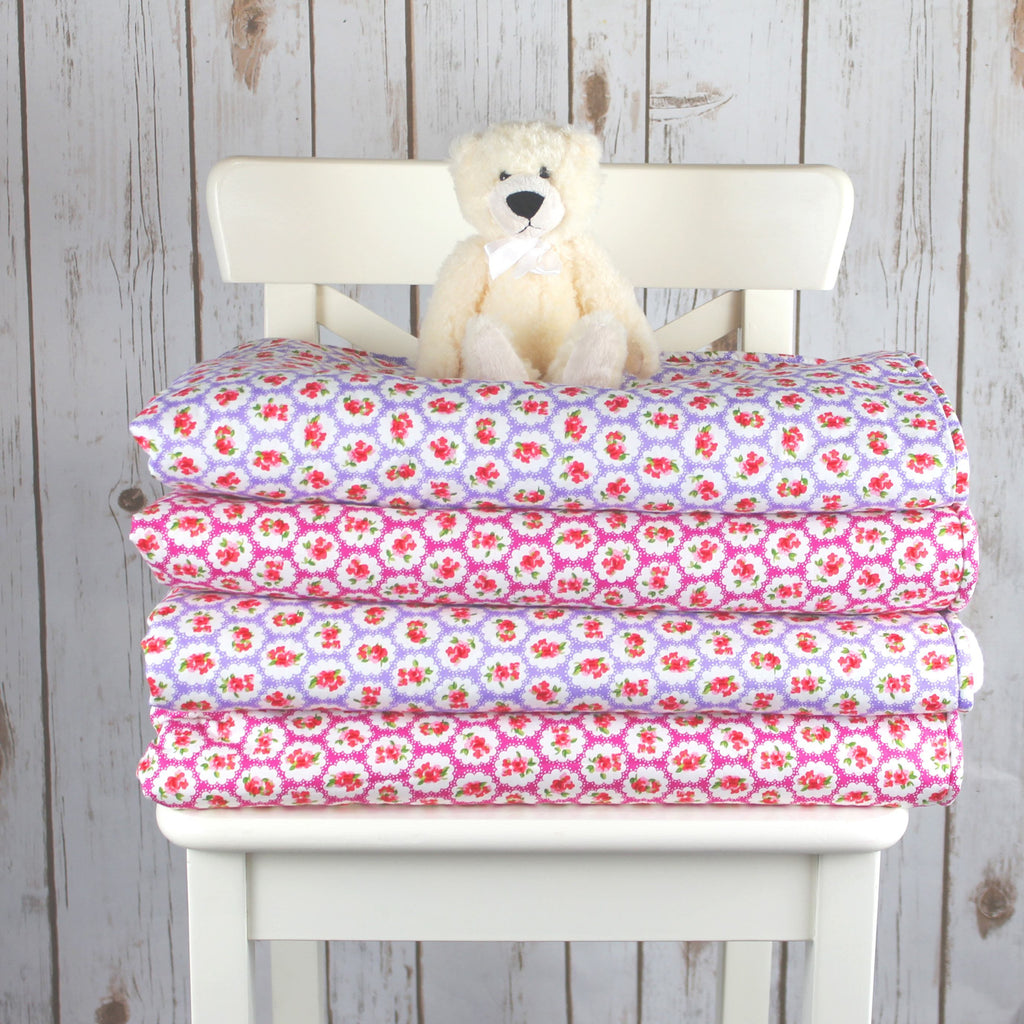 Evie Pink Floral Baby Blanket - Betty Bramble