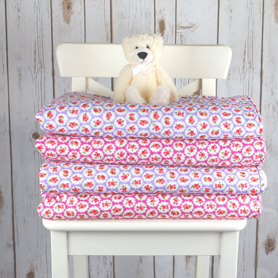 Evie Pink Floral Baby Blanket