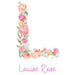 Personalised Floral Baby Girl Nursery Art Print,Art Print - Betty Bramble