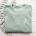 Sage Green Ladies Sweatshirt with Flying Silver Bee