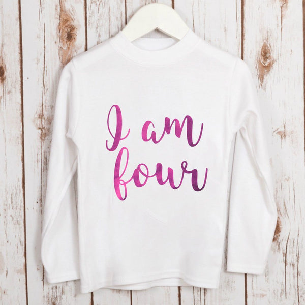 I am Four Birthday T Shirt
