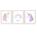 Unicorns and Rainbow Personalised Nursery Art Prints,Art Print - Betty Bramble