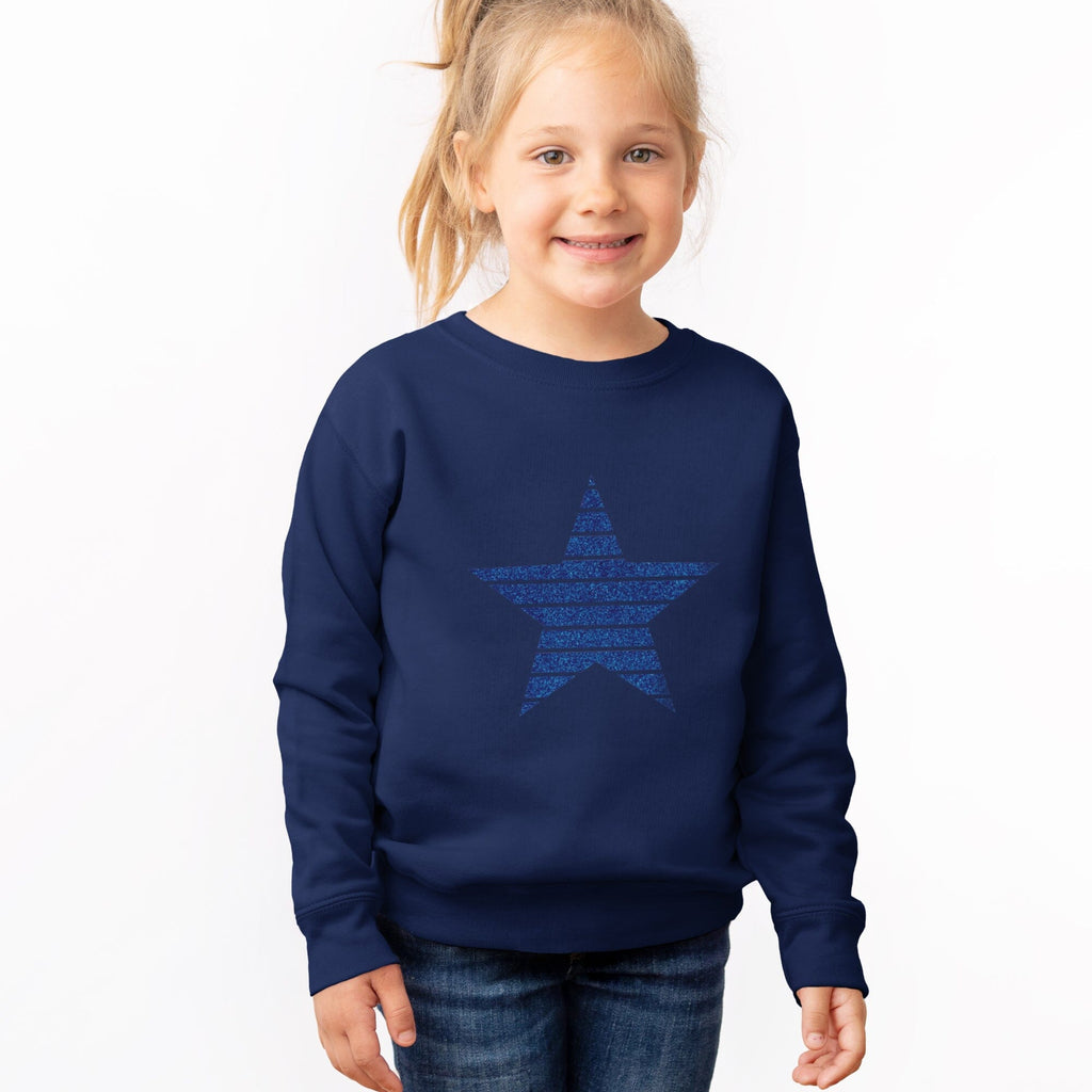 Glitter Star Children's Navy Sweatshirt