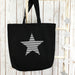 Glitter Star Large Shopper Tote Bag