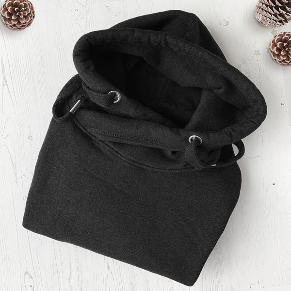 Cowl Neck Hoodie For Men Sweatshirt in Smoke Grey
