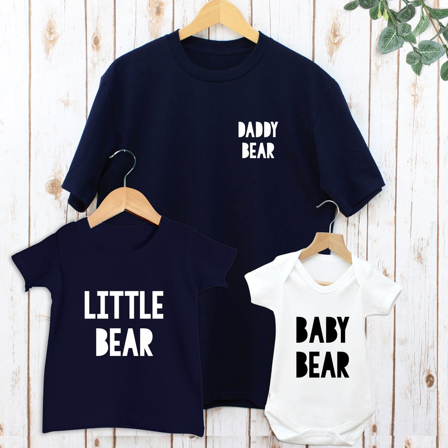 Daddy Bear Family T Shirts Set by Betty Bramble