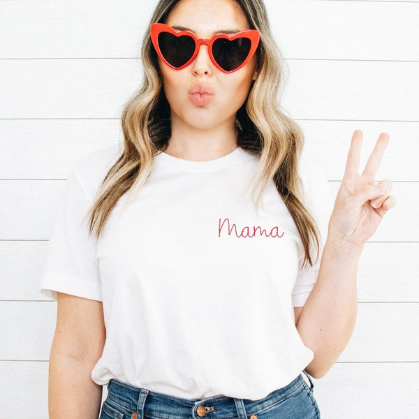 Embroidered Mama T Shirt