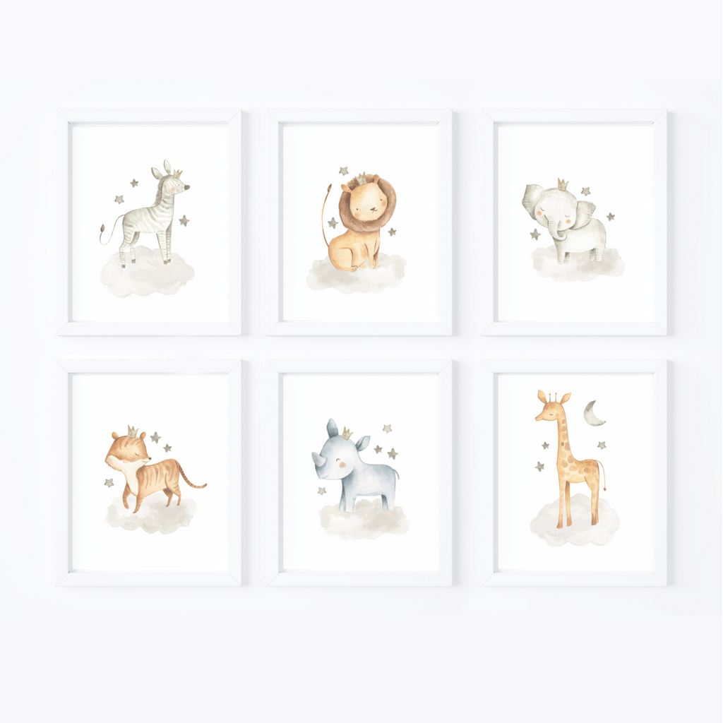 Jungle Animals Nursery Art Print Set,Art Print - Betty Bramble